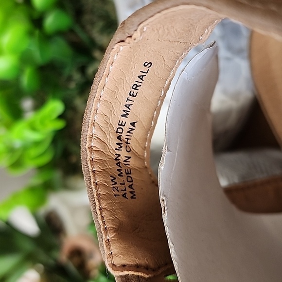 Lane Bryant - 12W, Taupe Laser Cut-Out Open Toe Sling Back with Stacked Heel​​​ - Picture 5 of 7